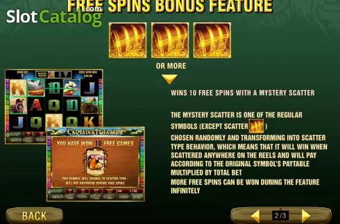 Οθόνη4. Captain's Treasure Pro Κουλοχέρης