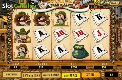 Οθόνη3. Wanted (Playtech) Κουλοχέρης