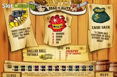 Οθόνη4. Wanted (Playtech) Κουλοχέρης