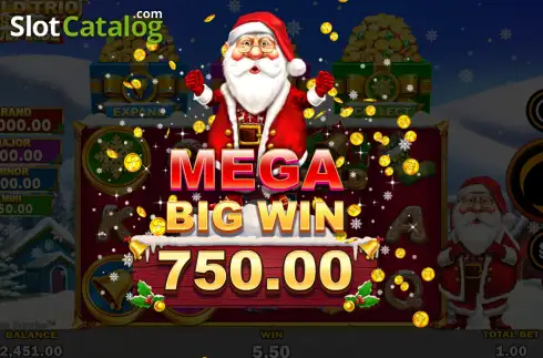 Οθόνη3. Gold Trio: Santa Surprise Κουλοχέρης
