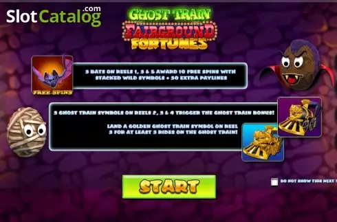 Οθόνη 1. Fairground Fortunes Ghost Train Κουλοχέρης