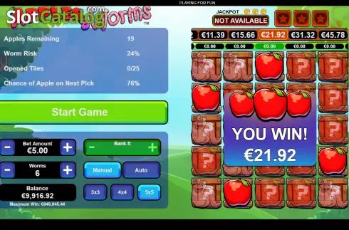 Οθόνη3. Apples & Worms Κουλοχέρης