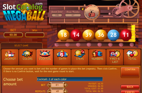 Οθόνη 3. Mega Ball (Playtech) Κουλοχέρης