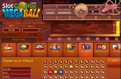Οθόνη 4. Mega Ball (Playtech) Κουλοχέρης