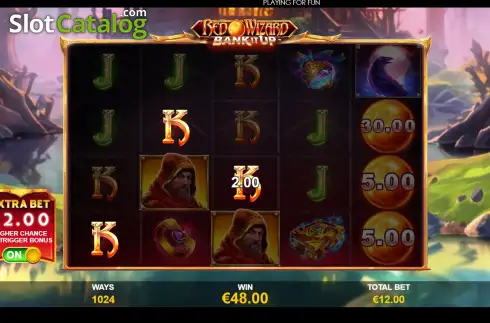 Οθόνη3. Red Wizard: Bank It Up Κουλοχέρης