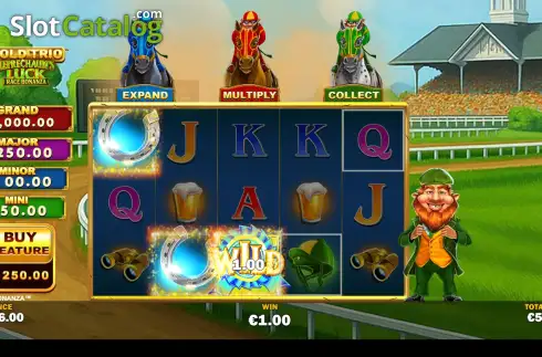 Οθόνη3. Gold Trio: Leprechaun's Luck Race Bonanza Κουλοχέρης
