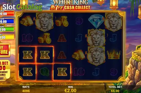 Οθόνη3. White King: Blitz Cash Collect Κουλοχέρης 