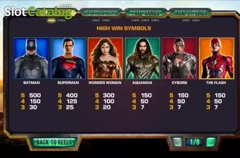 Οθόνη6. Justice League (Playtech) Κουλοχέρης