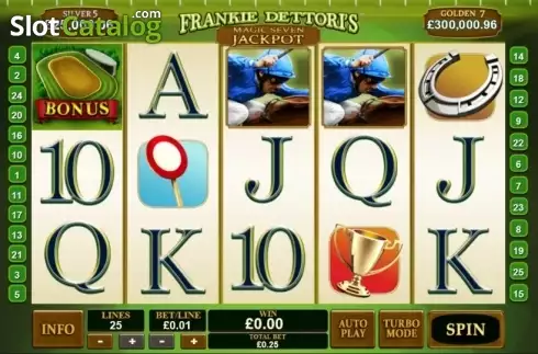 Οθόνη2. Frankie Dettori's Magic Seven Jackpot Κουλοχέρης