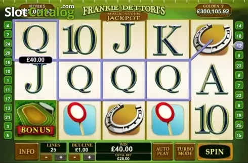 Οθόνη3. Frankie Dettori's Magic Seven Jackpot Κουλοχέρης