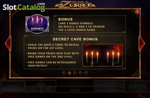 Οθόνη3. The Mask of Zorro (Playtech) Κουλοχέρης