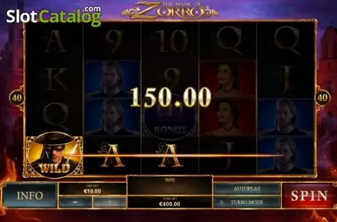 Οθόνη9. The Mask of Zorro (Playtech) Κουλοχέρης