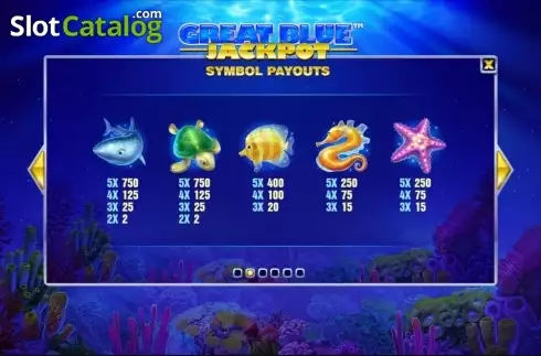 Οθόνη3. Great Blue Jackpot (Playtech) Κουλοχέρης