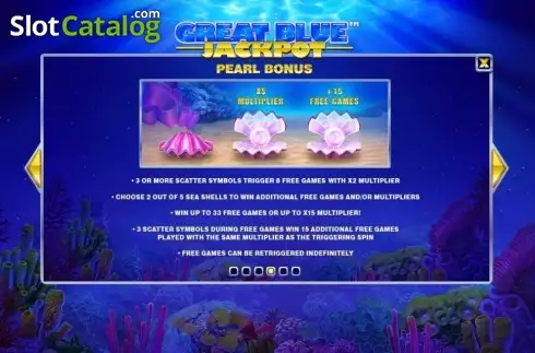 Οθόνη5. Great Blue Jackpot (Playtech) Κουλοχέρης