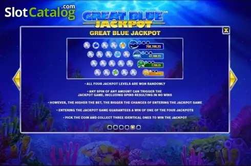 Οθόνη6. Great Blue Jackpot (Playtech) Κουλοχέρης