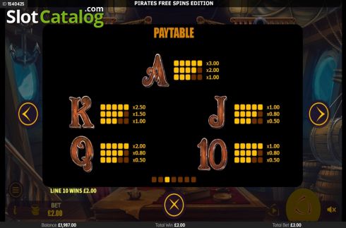Οθόνη8. Pirates Free Spins Edition Κουλοχέρης