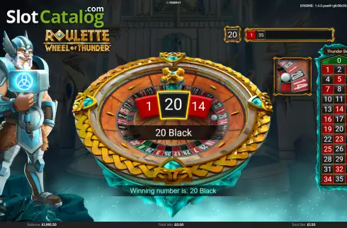 Οθόνη4. Roulette Wheel of Thunder Κουλοχέρης