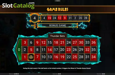 Οθόνη8. Roulette Wheel of Thunder Κουλοχέρης