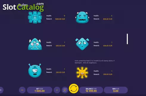 Οθόνη7. Blue Invaders Κουλοχέρης