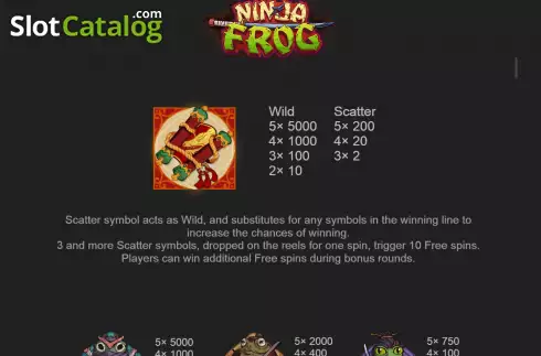 Οθόνη6. Ninja Frog Κουλοχέρης