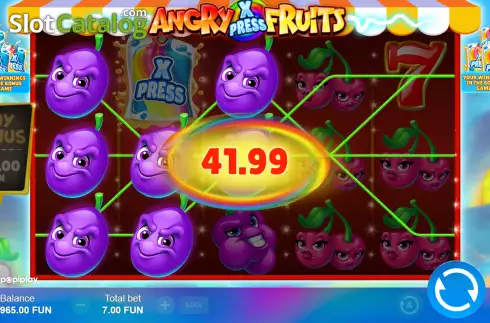 Οθόνη3. Angry Fruits (Popiplay) Κουλοχέρης