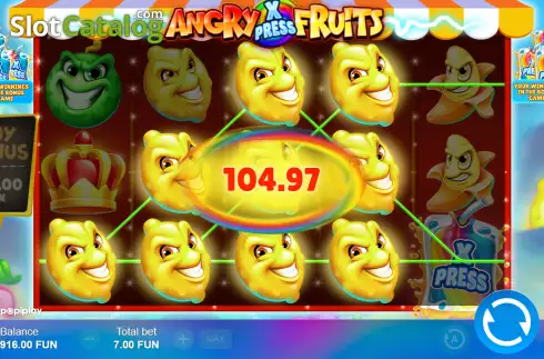 Οθόνη4. Angry Fruits (Popiplay) Κουλοχέρης