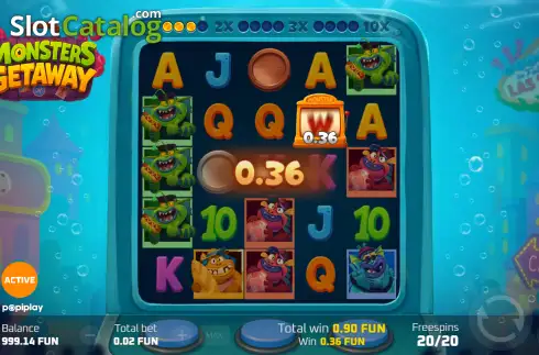 Οθόνη3. Monsters Getaway Κουλοχέρης