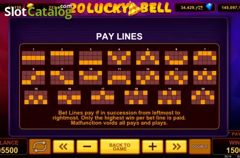 Οθόνη9. 20 Lucky Bell Κουλοχέρης 