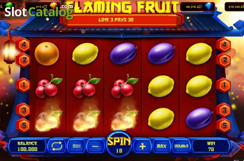 Οθόνη3. Flaming Fruit (Popok Gaming) Κουλοχέρης
