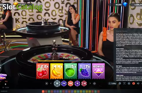 Οθόνη7. Diamond Fruits (Popok Gaming) Κουλοχέρης