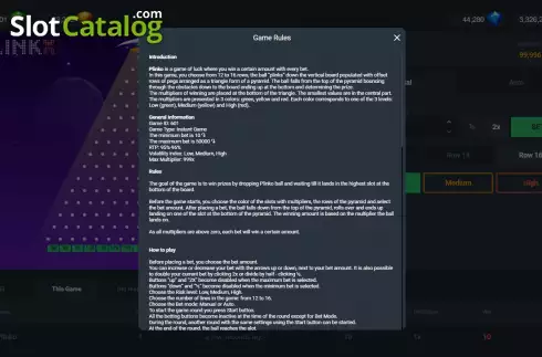 Οθόνη7. Plinko (Popok Gaming) Κουλοχέρης