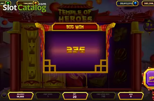 Οθόνη3. Temple of Heroes (Popok Gaming) Κουλοχέρης