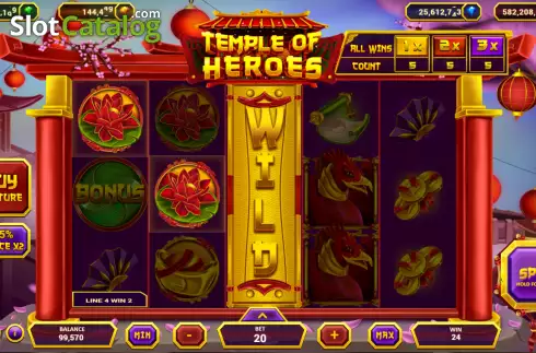 Οθόνη4. Temple of Heroes (Popok Gaming) Κουλοχέρης