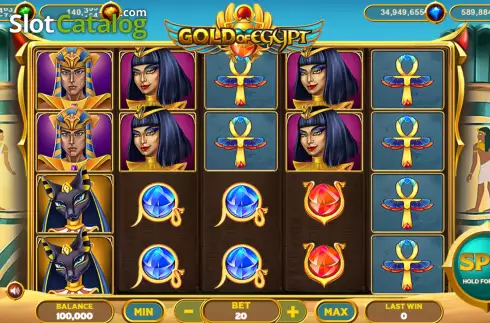 Οθόνη2. Gold of Egypt (Popok Gaming) Κουλοχέρης