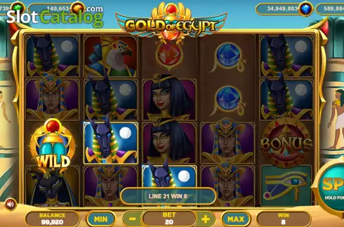 Οθόνη3. Gold of Egypt (Popok Gaming) Κουλοχέρης