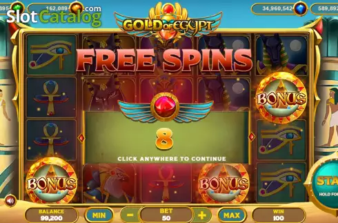 Οθόνη5. Gold of Egypt (Popok Gaming) Κουλοχέρης