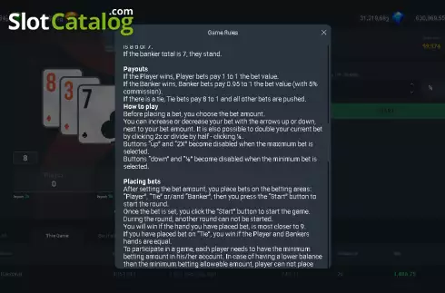 Οθόνη5. Baccarat (Popok Gaming) Κουλοχέρης 