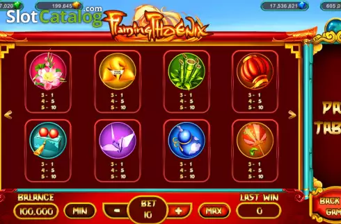Οθόνη5. Flaming Phoenix (Popok Gaming) Κουλοχέρης 
