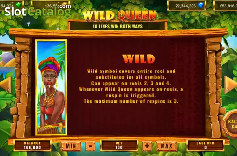 Οθόνη9. Wild Queen Κουλοχέρης 