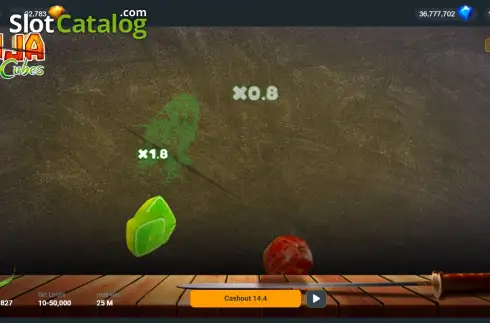 Οθόνη7. Ninja Fruit Cubes Κουλοχέρης