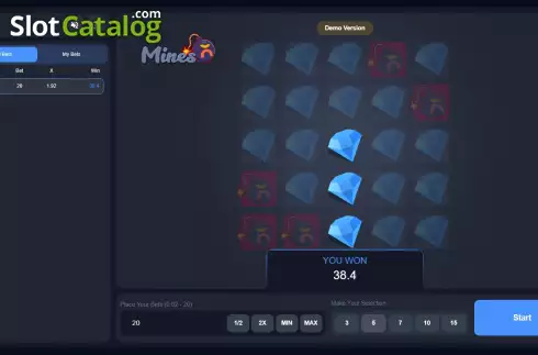 Οθόνη3. Mines (Popok Gaming) Κουλοχέρης