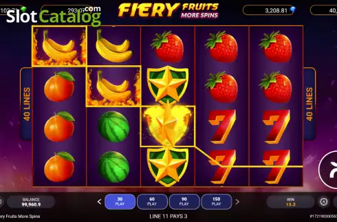 Οθόνη3. Fiery Fruits More Spins Κουλοχέρης