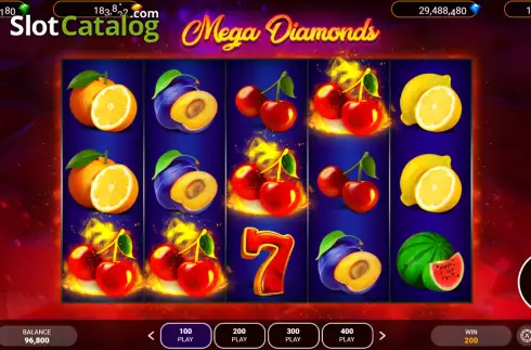 Οθόνη3. Mega Diamonds (Popok Gaming) Κουλοχέρης