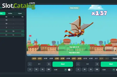 Οθόνη3. Hezarfen Crash Κουλοχέρης