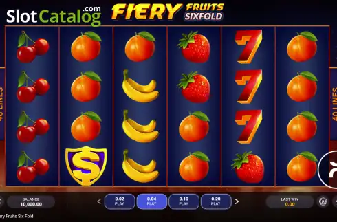 Οθόνη2. Fiery Fruits Sixfold Κουλοχέρης