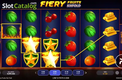 Οθόνη3. Fiery Fruits Sixfold Κουλοχέρης