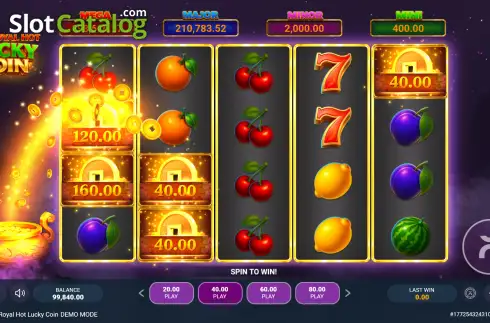 Οθόνη3. 40 Royal Hot Lucky Coin Κουλοχέρης 