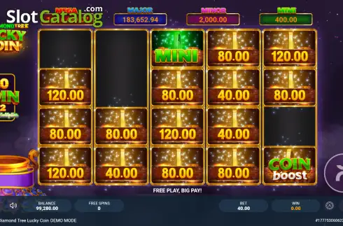 Οθόνη3. 40 Diamond Tree Lucky Coin Κουλοχέρης
