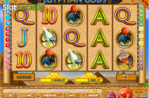 Οθόνη2. Egyptian Gods (Portomaso Gaming) Κουλοχέρης