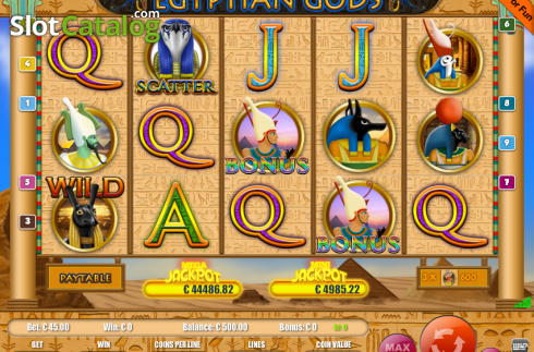 Οθόνη2. Egyptian Gods 9 (Portomaso Gaming) Κουλοχέρης